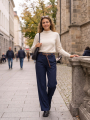 Ψηλόμεσο Tailored Παντελόνι Wide-Leg Με Διακοσμητική Ζώνη-4559