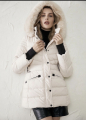 Μεσάτο Puffer Μπουφάν Με Κουκούλα Faux Fur & Ριμπ Μανσέτες-23013