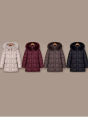 Midi Puffer Μπουφάν Με Τετράγωνο Καπιτονέ & Κουκούλα Faux Fur-A26903