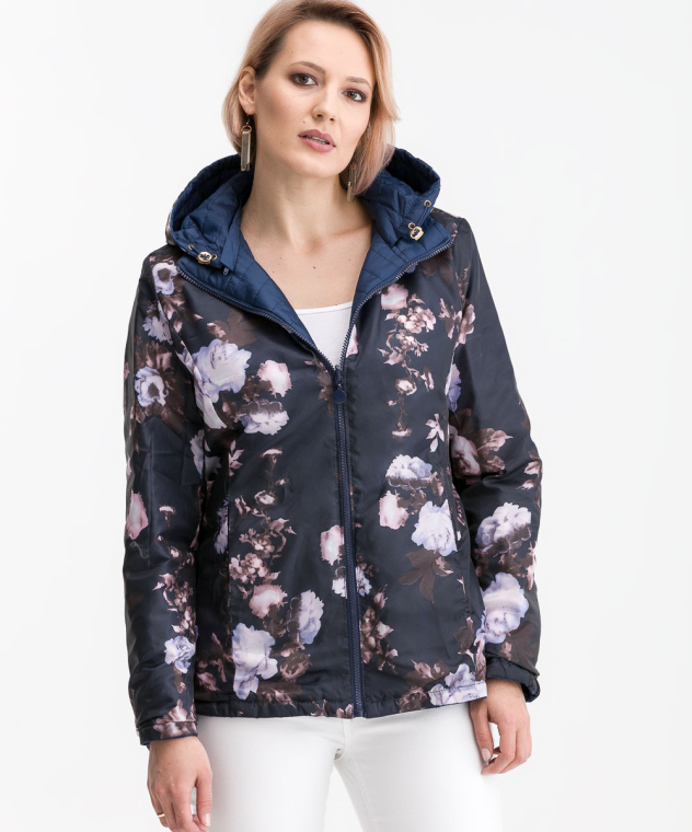 Εποχιακό μπουφάν διπλής όψεως με αποσπώμενη κουκούλα-SP2006