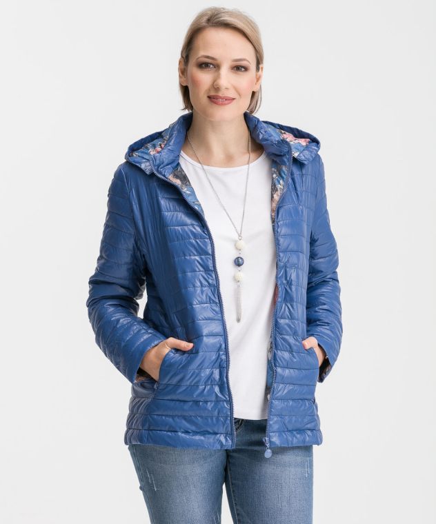 Εποχιακό μπουφάν διπλής όψεως χωρίς κουκούλα-S8033